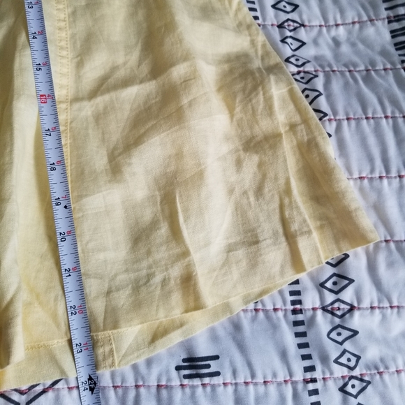 J Crew 100% Linen Light Butter Yellow Skirt 4 - Picture 8 of 8